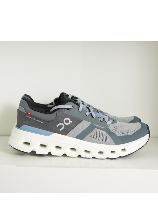 On Cloudrunner 2 Running Shoes in Alloy/Chambray - Men\'s